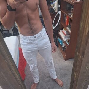 Men's White Skinny Jeans Forever 21